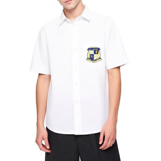 Senior Short Sleeve Shirt with Button Up Collar