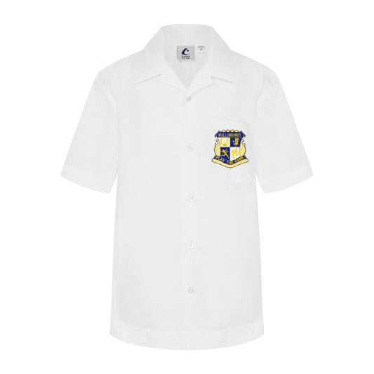 Senior Short Sleeve Shirt with Open Neck Collar